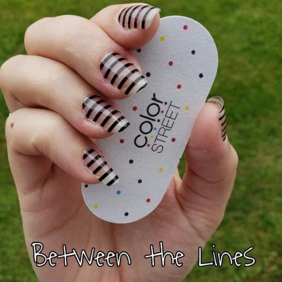 Color Street Other - *Retired* Color Street: Between the Lines | Stripes Clear Overlay Black Layer